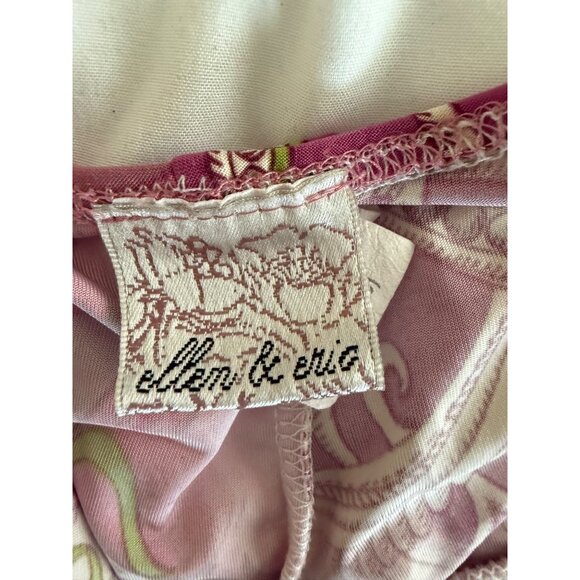 Vintage Ellen & Erin Pink Floral Halter Jumpsuit With Wide-Leg Design Open Back - Picture 6 of 6